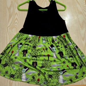 Frankenstein print tank dress